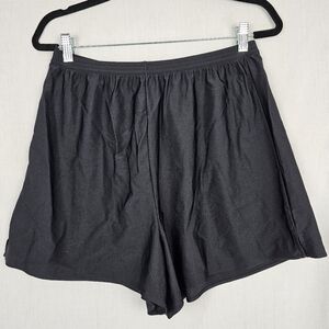 Lands End Black‎ Shorts Swim Cover Up Elastic Waist Thin Women's Size Large